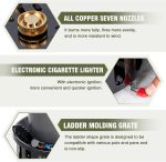 Propane Burner, Single Propane Stove, Windproof Gas Stove for Outdoor Cooking, Portable Gaming Stove with Piezo Ignition, Includes Carrying Bag