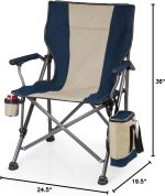 Camping Chair with Cooler, Heavy Duty Beach Chair, Outdoor Chair, 400 lb weight capacity, (Blue)
